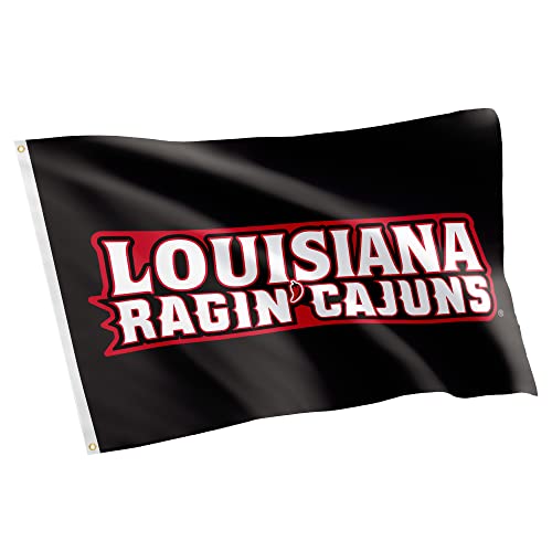 Desert Cactus University of Louisiana at Lafayette ULL Flag - 3 x 5 Feet Ragin' Cajuns Banner, Indoor/Outdoor Durable Fabric, 100% Polyester Design (Style 3)