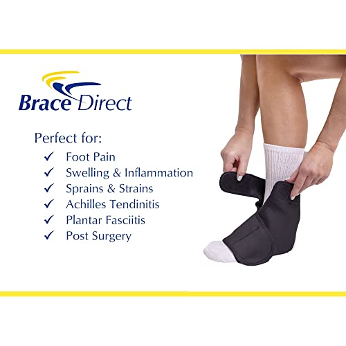 Brace Direct Night Splint (S/M) + Foot Ice Pack (S/M)- For Plantar Fasciitis Relief, Arch Support, Heel Foot Pain, Achilles Tendonitis, Drop Foot, Comfortable Fit On Left Or Right Foot #TOP6