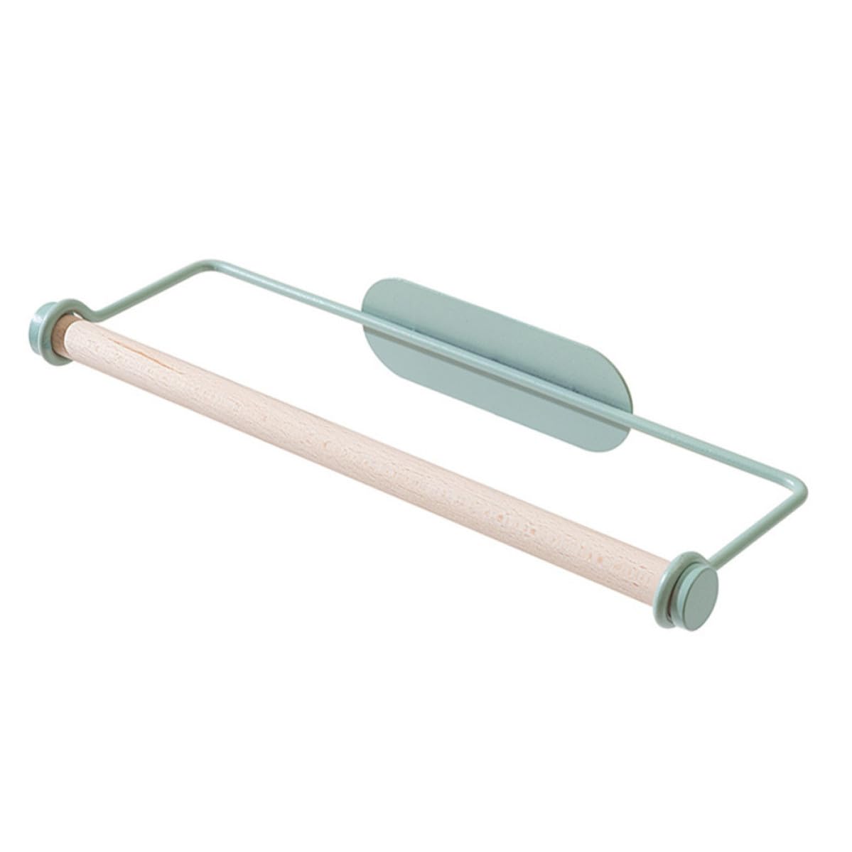 Colgador para papel de cocina de madera de haya y hierro premium