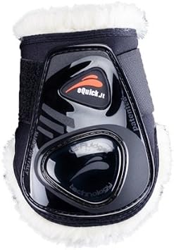 eShock Legend Rear Velcro Fluffy Fetlock Boots - Black