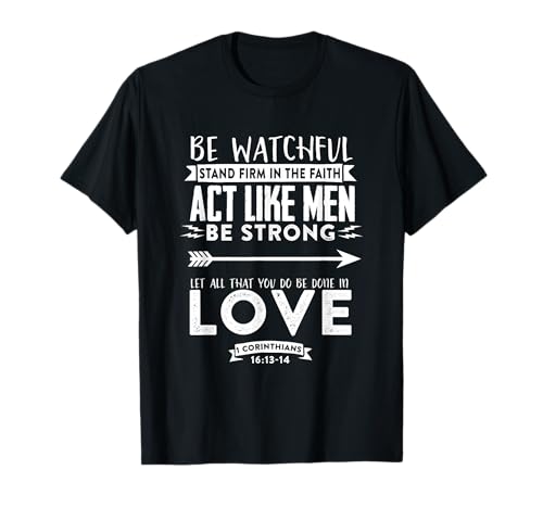 Be Watchful Corinthians Christian Camiseta Camiseta