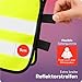 PURAHELP® Warnweste Kinder (3-12 Jahre) Sicherheitsweste [2 Stück - Dino & Einhorn] für den Schulweg, Fahrrad, Kindergarten - Reflektierende Warnweste Gelb