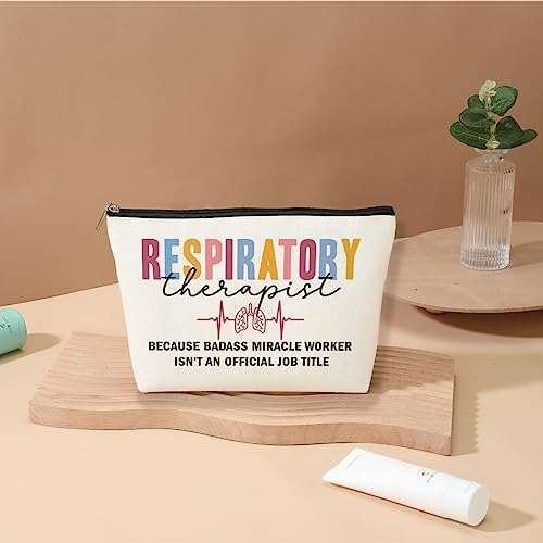 Funny Respiratory Therapist Cosmetic Bag Makeup Bag Respiratory Therapist Gifts RT Gift for Women Work Adult Humor Employee Pulmonology Nurse Coworker Graduation Birthday Christmas Thank You Gifts3