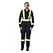 Coverall, Navy, 2XL, 37-1/2in., Hemmed