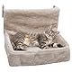 Navaris Katzenbett Heizung - Heizungsliege Katze - Katzen Heizungsliege - Katzenliege Heizung - Katzenkorb Heizung - Für Katzen bis 15 kg - Katzenhängematte Heizung - Beige