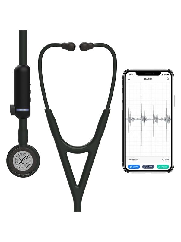 3M Littmann CORE Estetoscopio con Grabado Gratuito + Linterna Pupilar de Regalo (Black Edition)