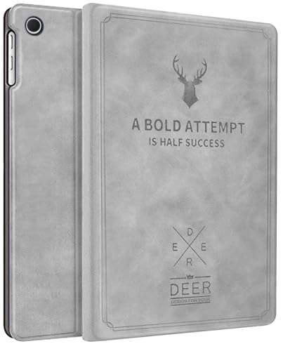 Image of Robustrion for Samsung Galaxy Tab A11 8.7 inch & A9 8.7 inch Cover Case, Deer Flip Cover Case for Samsung Tab A11 Tablet Cover 8.7 inch [Auto Sleep Wake Support] - Grey