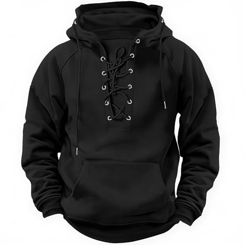 Men's Hoodies Pullover Tactical Hoodies for Men Quarter Drawstring Sweatshirts with Pocket Suitable for Gym Athletic