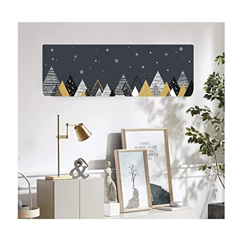 Image of DARSHANAM WORLD Beatiful Designer Ac Cover |Cutest Printed Air Conditioning Dust Cover For Indoor & All Type AC Split Covers |Colorfull Folding Designer Ac Cover (Black In White Triangle 1.5 Ton)