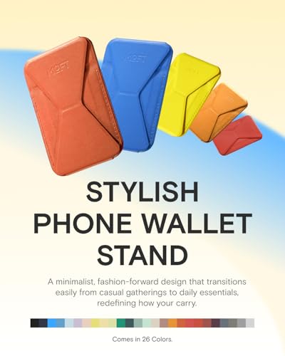 Image of MOFT Magnetic Wallet Stand Compatible with iPhone 16 /15 /14 /13 /12 Series, Angle Adjustment MOVAS Phone Stand, Light Sunrise