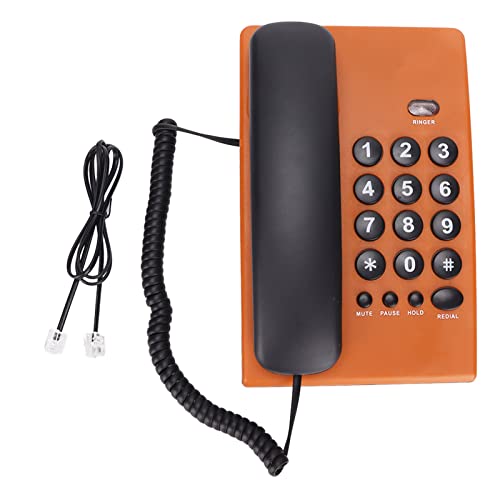 Teléfono Fijo Acogedor con Cable Color Naranja miniatura 6