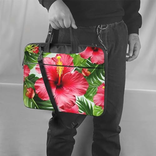 Maletín para portátil KHiry con diseño de flor de hibisco miniatura 6