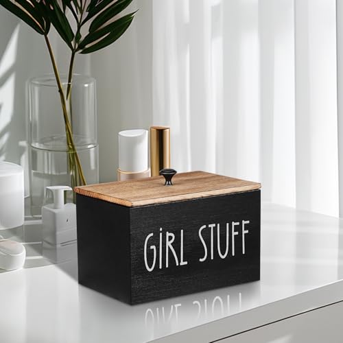 Caja de almacenamiento de madera con separadores para optimizar el baño 7