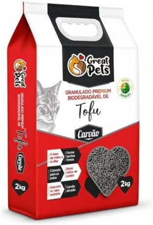 Granulado Higiênico Biodegradável De Tofu Carvão 2kg