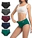 Produktbild TANSTC Unterhosen Damen Baumwolle Unterwäsche Frauen Bequeme Weich Brazilian Slip Damen Unterwäsche Atmungsaktiv Hipster Panties Hohe Taille Schlüpfer Damenunterwäsche Underwear Women 5er Pack M