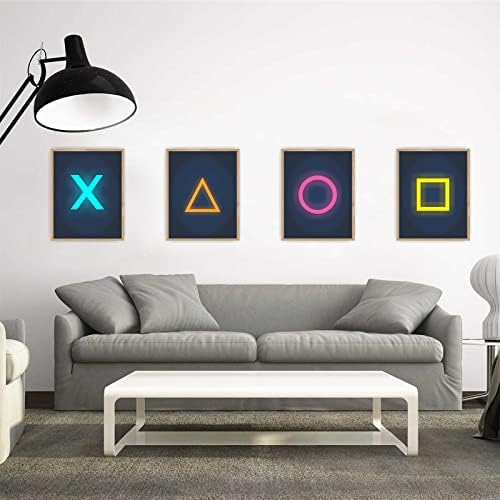 Gaming Art Prints,Gaming Sign For Boys Bedroom, Inspirational Game Canvas Wall Poster ,Video Game Posters for Walls,Gamer Room Decor Video Themed Wall Art Gamer Gift (8x10,UNFRAMED,4sheets)