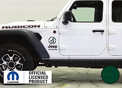Miniatura 2 de Decal Mods Calcomanías laterales con diseño de mano ondulada para Jeep Wrangler (juego de 2) SJ8R4 verde bosque
