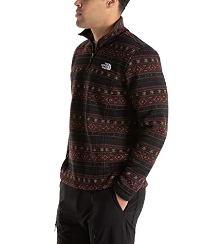 The North Face Men's Tsillan ¼ Zip Sweatshirt, Root Brown Fair Isle Print, Medium #TOP2