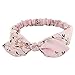 Yeshan Retro Elastic Bow Knot Headband,Women Girl Twisted turbans Headband Boho Floral Rabbit ear Head Wrap Hair Band,Pack of 6