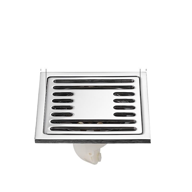 Desodorante para desagüe de piso de acero inoxidable 304, cuadrado de 5 cm, para balcón y baño, alta capacidad de drenaje (uso único)