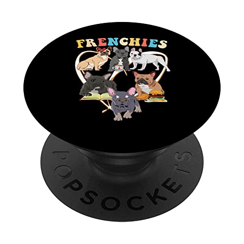 French Bulldog Shirt Mothers Day Frenchie Dog Mom Dad Gift PopSockets PopGrip Intercambiable