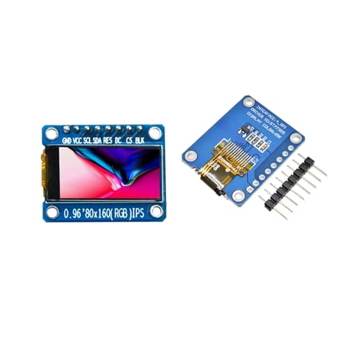 Image of gotor tft LCD Display Module Screen st7735 i2c hd IPS LCD Display SPI | 0.96 inch st7735 i2c lcd display module spi 128x60 tft lcd display module screen for single board computer project