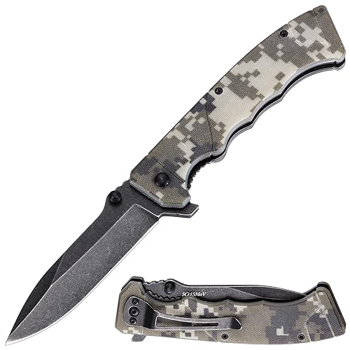 Pocket EDC Knife Clip – Compact Tactical Folding Utility Knife G-10 Handle Men – Best Knife Camping Urban Hiking Work Survival 11533