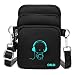 OSLEI Sac Bandoulière pour Téléphone Portable Femme, Sacs Bandoulière Homme Sac Messenger en Tissu Sacoche pour téléphone Portable Sacs à bandoulière Bandoulière Réglable(Noir)