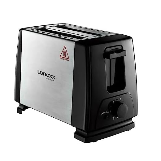Lenoxx, Torradeira Cor Inox Black 600w 220v