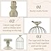 Birdcage Candle Holder Decorative Bird Cages for Weddings Vintage Candlestick Holders Wedding Candle Centerpieces for Tables Iron Candleholder Set Home Decor Distressed Ivory