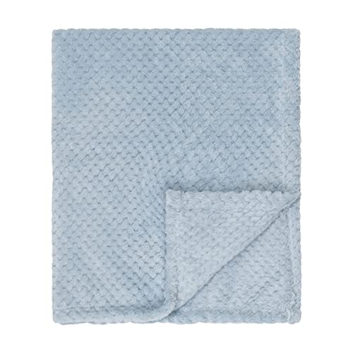 Everyday Kids Baby Fleece Blanket - 30" By 40" - Super Soft, Plush, Warm And Comfortable- Light Blue #TOP17
