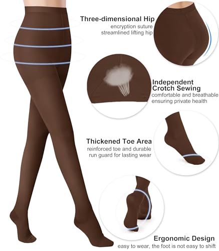 Image of Medical Compression Pantyhose for Women Support Stockings 20-30 mmHg Treatment Swelling, Edema Varicose Veins
