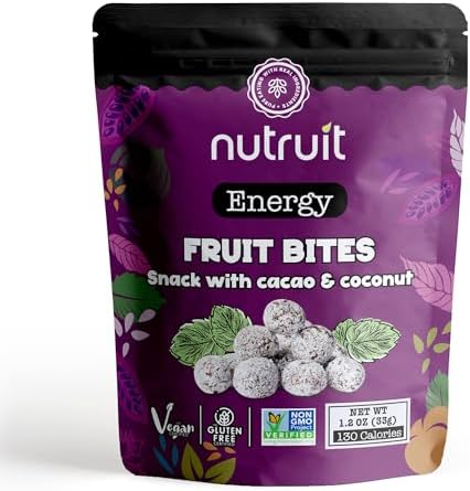 Nutruit Date Ball Snack (Pack of 20), Vegan, Gluten Free, Non GMO, Plant Based, High Fiber, 1.1 oz Packs