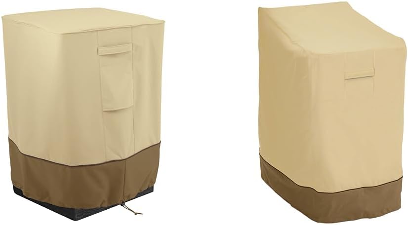 Classic Accessories Veranda 55-796-031501-00 21" Fire Column and 25.5" Stackable Patio Chair Covers
