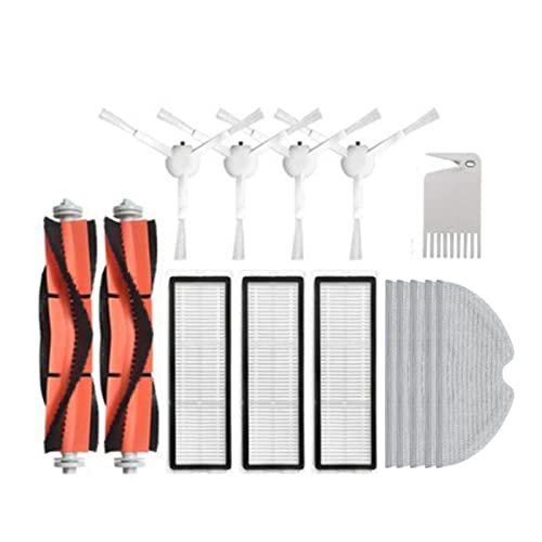 WVTVBYLKLP(売店) フィルターサイドブラシのメインブラシMOPボックスは、1秒のためにフィットするためのXiaomiフィット 午前ロボロックのためのロボット真空2フィット S50 S51 S5掃除機部品アクセサリー 掃除機の部品(15pcs)