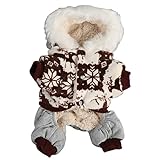 bloch jacket [Festliches Schneeflocken -Elch -Design] Das Weihnachtstier -Haustier -Mantel verfügt über ein charmantes Schneeflocken -Elch -Muster und verleiht dem Kleiderschrank Ihres Hundes einen Hauch von Freude für Aktivitäten im Innen- und Außenbereich.