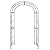 SAFAVIEH Outdoor Collection Pagan Antique Dark Green Wrought Iron Arch Garden Arbor