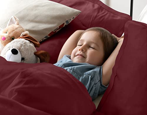 Utopia Bedding Duvet Cover Queen Size Set - 1 Duvet Cover With 2 Pillow Shams - 3 Pieces Comforter Cover With Zipper Closure - Ultra Soft Brushed Microfiber, 90 X 90 Inches (Queen, Burgundy) #TOP7