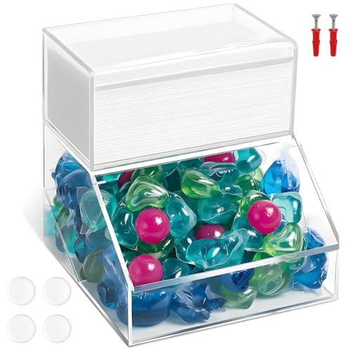Joyurney 2-Compartment Acrylic Storage Container, Laundry