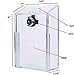 Rectangular Acrylic Donation Suggestion collection Box Pre Drilled Holes For Wall mounted Or Retail Countertop Tip Box with slant top 7 x 4.5 inches, Lock With set of keys(Clear)