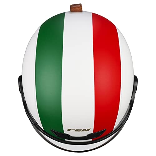 Casco de esquí adulto XS blanco verde CGM EBI para deportes de invierno 3