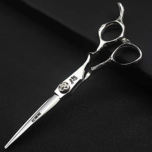 Salão importado japonês tesoura de barbearia especial 440c aço inoxidável 6 polegadas tesoura profis