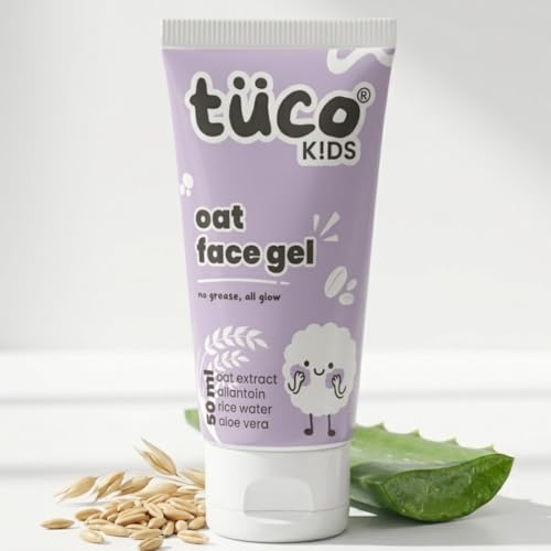 Image of Tuco Kids Oat Face Gel for Kids | Lightweight Daily Face Moisturiser for Kid | Oat Extract, Rice Water, Aloe Vera & Allantoin | Clinically Tested | Paraben & SLS Free | Non-Greasy | 3-12 Years Age