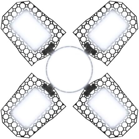 150W LED Garage Light Deformable Ceiling Lamp Bulbs Adjustable Panels Parking Lot Workshop Lights 100-277V Storehouse Barn Large Area Lamps110V Stadium Museum Basements Commercial Cold/ Warm White