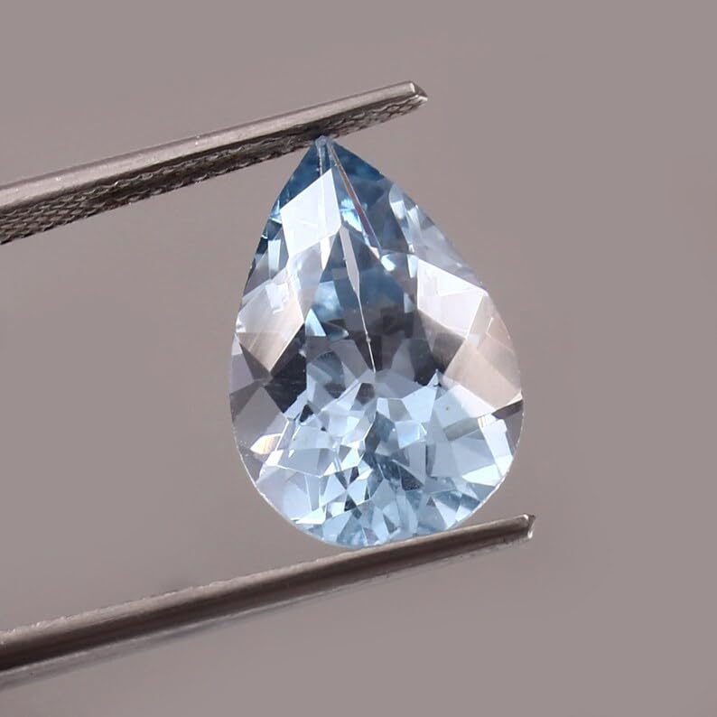 Aigue-marine brésilienne de qualité supérieure 10x15mm facettée pour bijou