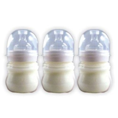 Nurtria BPA Free Wideneck Bottles, Neutral, 3 Pack, 4 Ounce