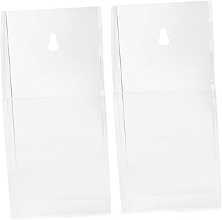 HOMSFOU 2 Piezas Caja De Control Remoto Soporte De Control Remoto Soporte Remoto Montaje Remoto En Pared Organizador De Montaje En Pared Montaje De Soporte Remoto Acrílico Blanco
