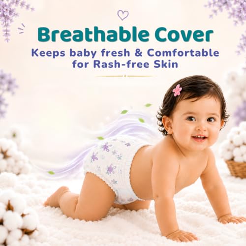Image of HONEY BUNNY Medium Premium Baby Diaper pant | Ultra thin | Cottony Soft | Super Absorption|shea butter