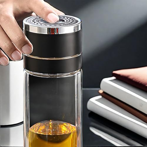 Botella de agua de doble capa para taza de té resistente a altas temperaturas 3