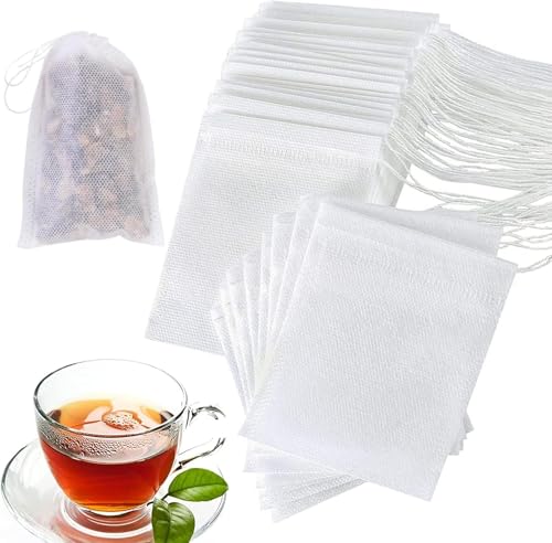 Bolsas De Te Vacias, Bolsita De Te De Filtro, 200 Piezas Bolsas Para Te, Bolsas De T� Cord�n, Bolsa De Infusi�n De T� Vac�a, Bolsas De Filtro De T�, Bolsas De T�, Filtros De T� Finos No Tejidos 7x9 Cm